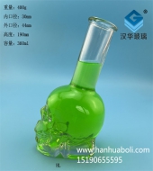 360ml骷髅头玻璃工艺酒瓶